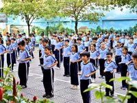 Học sinh Trường Tiểu học Đặng Trần Côn (phường Vĩnh Hôi, TPHCM).