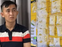 Lực lượng chức năng bắt giữ Phan Văn Phóng cùng tang vật là số lượng lớn ma tuý.