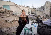 Chùm ảnh quân Israel rời bệnh viện Shifa ở Gaza, để lại đống đổ nát