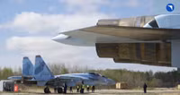 Hình ảnh Lực lượng hàng không vũ trụ nhận máy bay chiến đấu Su-35S mới