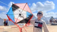 Hình ảnh những cánh diều trên bầu trời Gaza