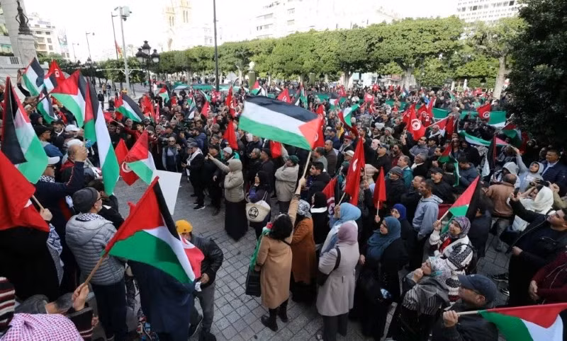 Chùm ảnh thế giới lên án cuộc chiến ở Gaza nhân Ngày Nhân quyền thế giới 