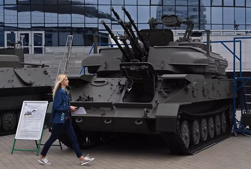 Pháo phòng không tự hành ZSU-23-4 Shilka. Triển lãm vũ khí Belarus MILEX-2023 thu hút sự chú ý