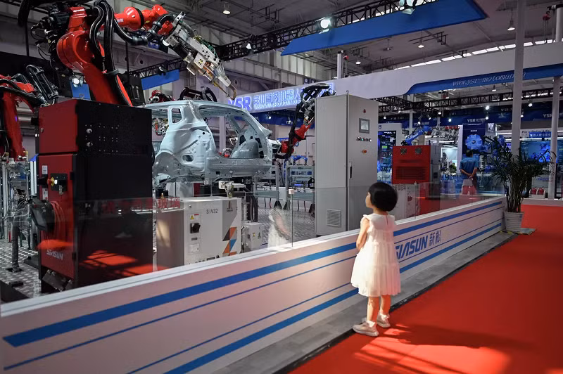 Triển lãm thu hút cả em nhỏ. Chùm ảnh những công nghệ mới nhất tại Hội nghị Robot Thế giới 2023