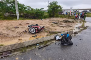 Hiện trường vụ tai nạn.