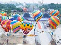 Quảng trường Hùng Vương - nơi diễn ra ngày hội Khinh khí cầu ở Cà Mau.