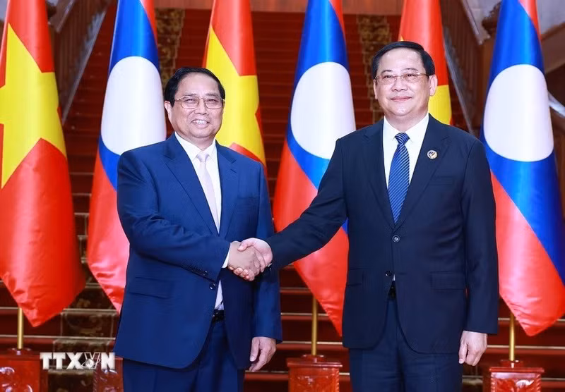 Thủ tướng Phạm Minh Chính hội kiến Thủ tướng Lào Sonexay Siphandone. (Ảnh: Dương Giang/TTXVN) thu-tuong-pham-minh-chinh-hoi-kien-thu-tuong-lao-chu-tich-asean-2024-1-4219.jpg