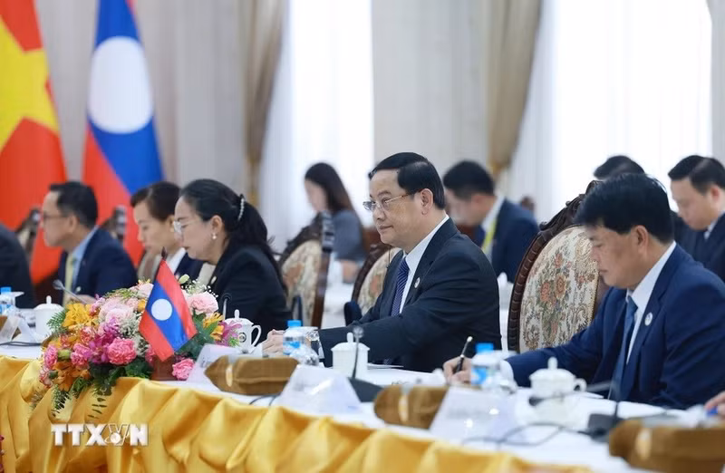 Thủ tướng Lào Sonexay Siphandone phát biểu. (Ảnh: Dương Giang/TTXVN) thu-tuong-pham-minh-chinh-hoi-kien-thu-tuong-lao-chu-tich-asean-2024-3-424.jpg
