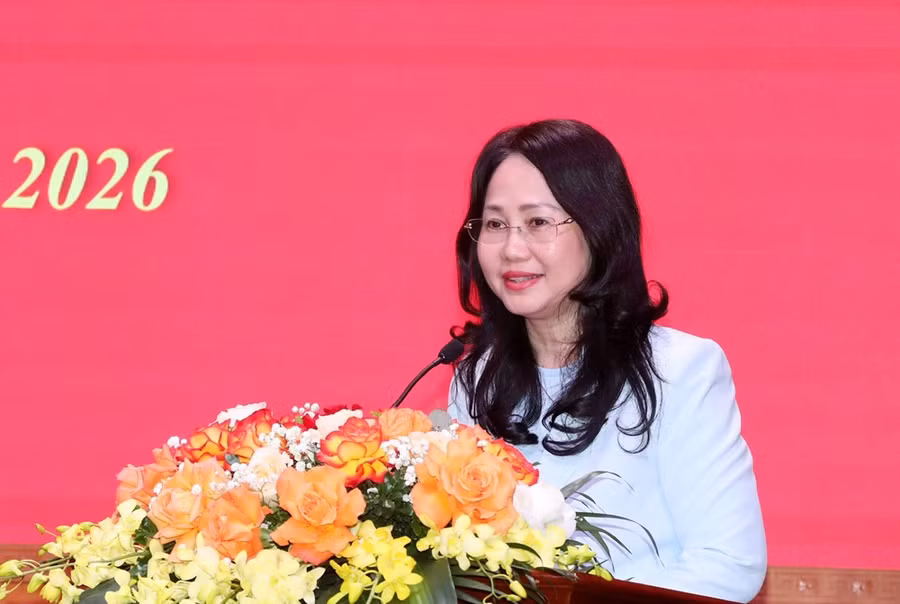 Thứ trưởng Thường trực Bộ VHTTDL Lâm Thị Phương Thanh phát biểu tại Hội nghị