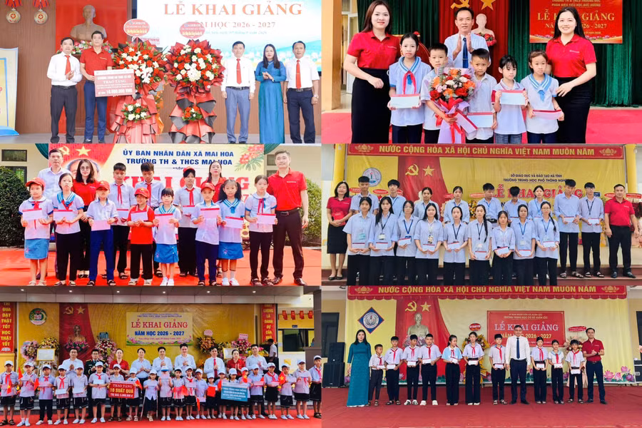 Agribank Chi nhánh Hà Tĩnh trao học bổng và tài trợ cơ sở vật chất cho học sinh có hoàn cảnh khó khăn trên địa bàn tỉnh.