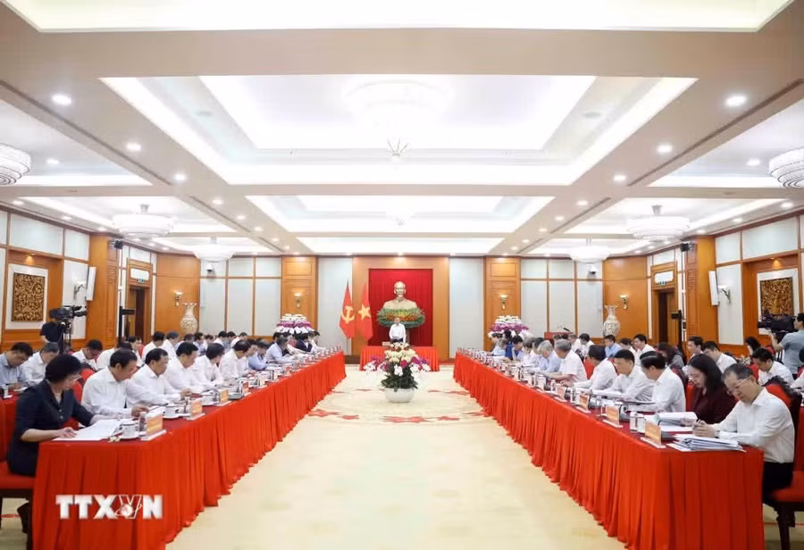 Tổng Bí thư, Chủ tịch nước Tô Lâm, Trưởng Ban Chỉ đạo phát biểu. (Ảnh: Thống Nhất/TTXVN)