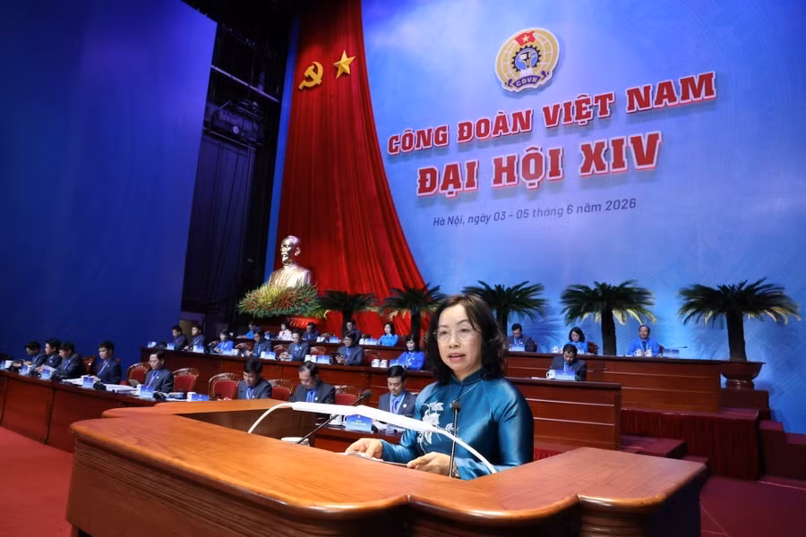 Bà Thái Thu Xương, Phó Chủ tịch Thường trực Tổng Liên đoàn Lao động Việt Nam thông tin về chương trình và các hoạt động của Đại hội XIV Công đoàn Việt Nam, nhiệm kỳ 2026 - 2031.