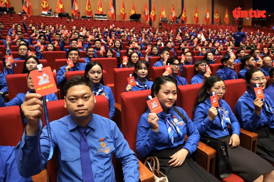 Các đại biểu biểu quyết tại Đại hội.
