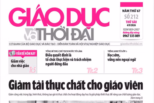 Tin tức báo in 4/9: Giảm tải thực chất cho giáo viên