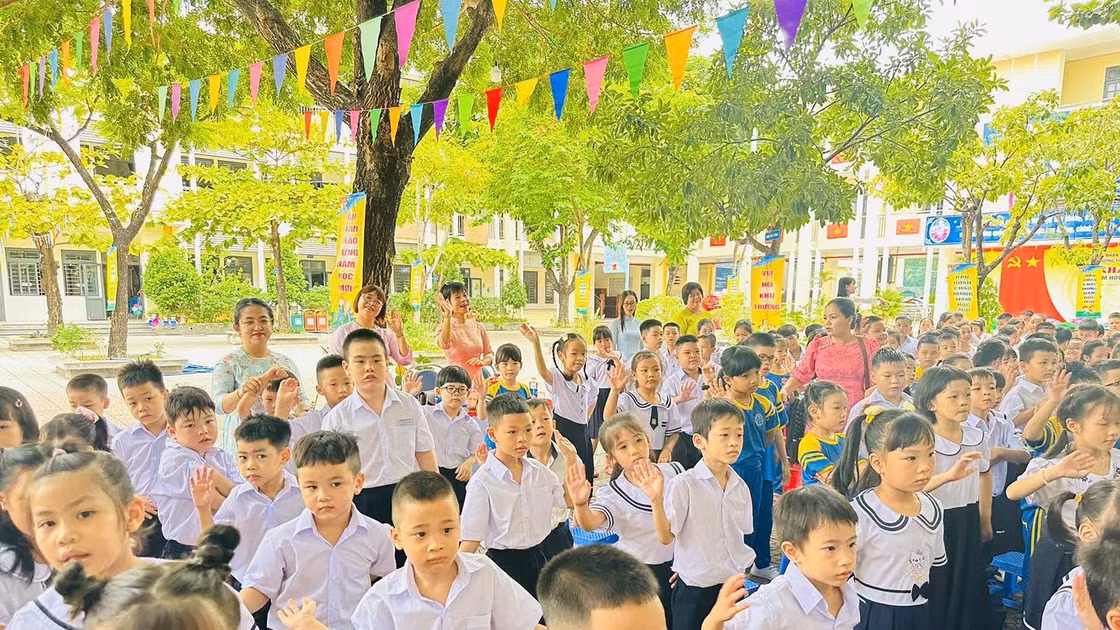 Học sinh Trường Tiểu học Võ Thị Sáu (phường Hải Châu, TP Đà Nẵng). Ảnh: NTCC