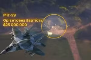Xem clip MiG-29 Ukraine quạt gió khiến Geran-4 của Nga bị rơi