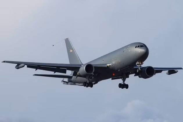 Máy bay tiếp dầu KC-46A Pegasus của Không quân Mỹ đang tập trung gần Iran.