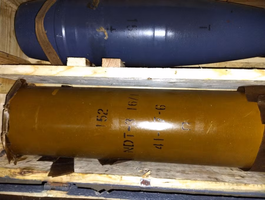Đạn pháo 152 mm của Triều Tiên với đầu đạn NDT-3 trong Quân đội Nga.