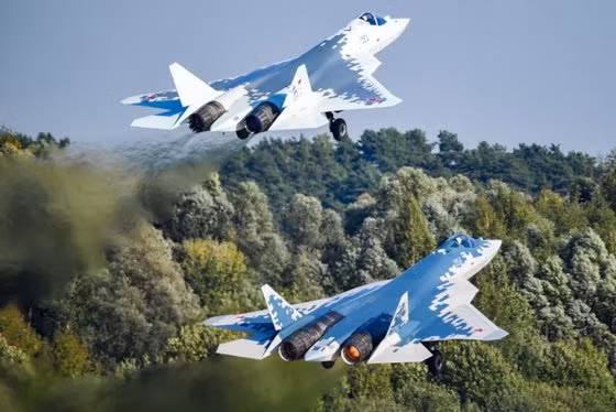Tiêm kích thế hệ thứ năm Su-57 Felon của Nga. Tiêm kích thế hệ thứ năm Su-57 Felon của Nga.