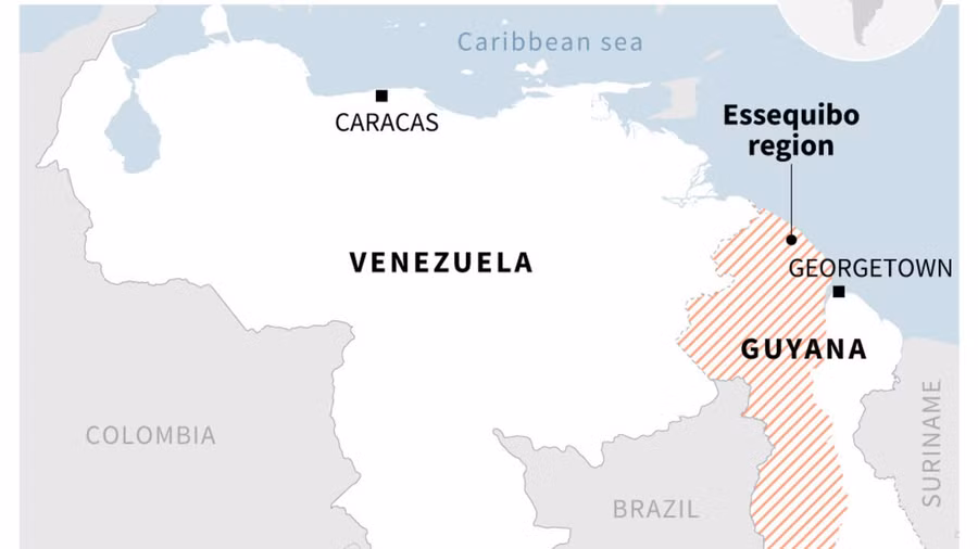 Tranh chấp lãnh thổ giữa Venezuela và Guyana liên quan đến vùng đất Essequibo đã tạm lắng dịu.