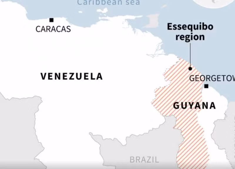 Tranh chấp lãnh thổ bùng lên giữa Venezuela và Guyana. Tranh chấp lãnh thổ bùng lên giữa Venezuela và Guyana.