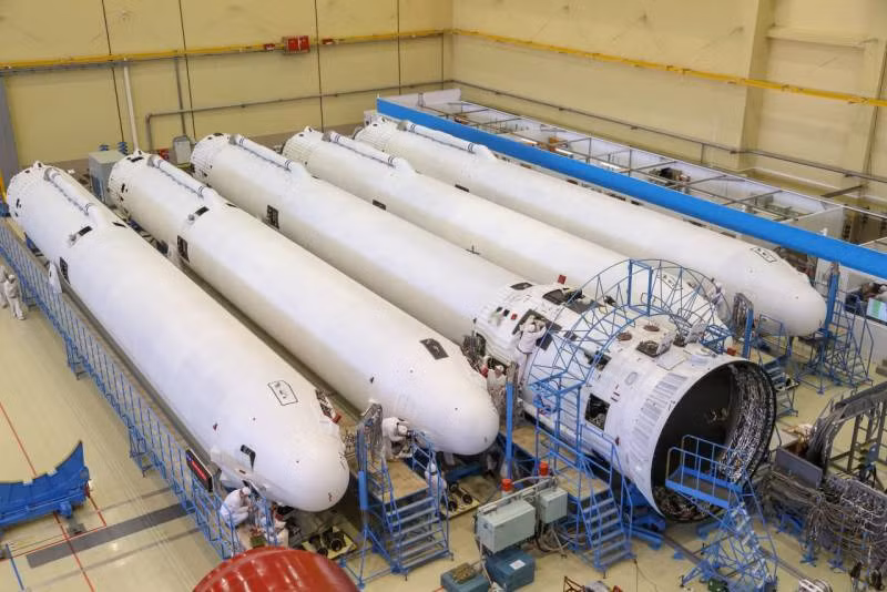 Tên lửa Angara-A5 chuẩn bị được phóng từ sân bay vũ trụ Vostochny ở vùng Amur.