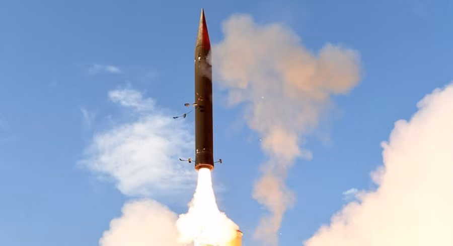 Đạn đánh chặn của hệ thống phòng thủ tên lửa Arrow-3 do Israel sản xuất.
