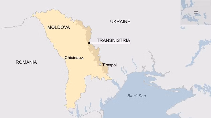 Transnistria là một dải đất hẹp nằm lọt thỏm giữa Ukraine và Moldova.