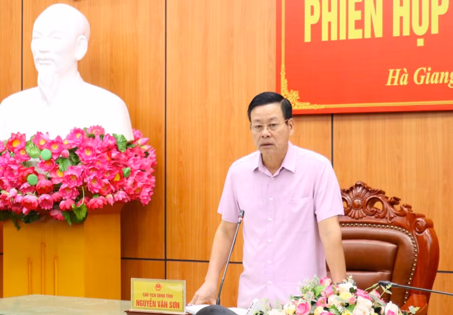 Ông Nguyễn Văn Sơn, Chủ tịch UBND tỉnh Hà Giang bị kỷ luật Cảnh cáo. Ảnh: Cổng TTĐT Hà Giang