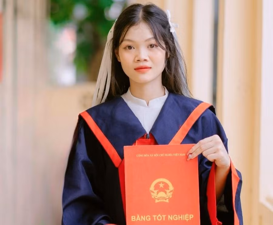 Nữ sinh Lý Thị Minh, Trường Trung cấp Dân tộc nội trú - Giáo dục thường xuyên Bắc Quang (Hà Giang). Ảnh: Nhà trường cung cấp