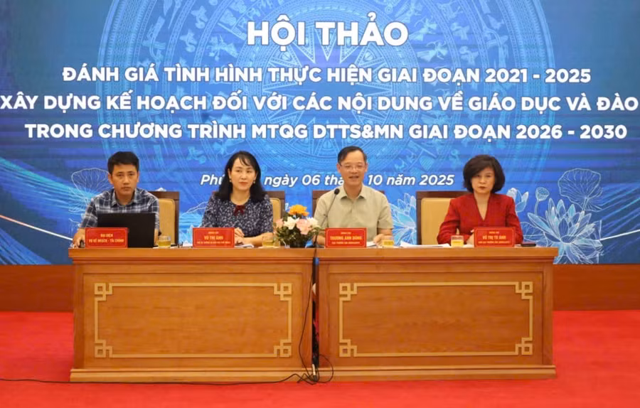 Hội thảo đánh giá tình hình thực hiện giai đoạn 2021-2025, xây dựng kế hoạch đối với các nội dung về GD&ĐT trong Chương trình MTQG DTTT&MN giai đoạn 2026-2030 do Cục GDNN-GDTX, Bộ GD&ĐT tổ chức.
