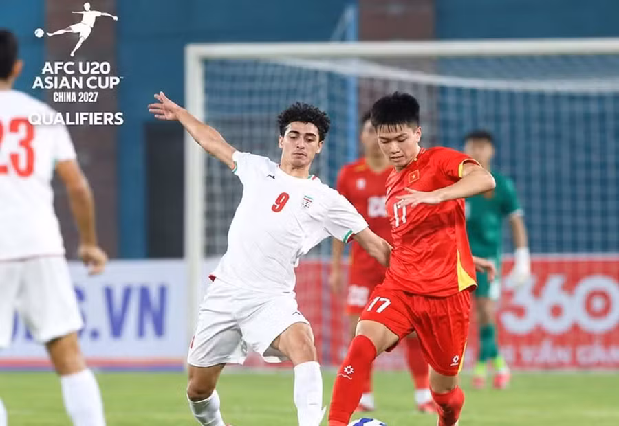 U20 Việt Nam nhận thất bại 1-3 trước U20 Iran. Ảnh: Aseanfootball.