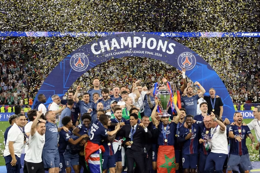 Câu lạc bộ PSG bảo vệ thành công chức vô địch Champions League. Ảnh: Reuters.