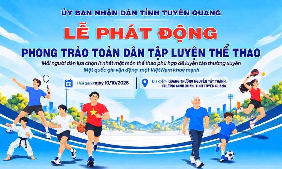 Tuyên Quang phát động phong trào toàn dân tập luyện thể thao.