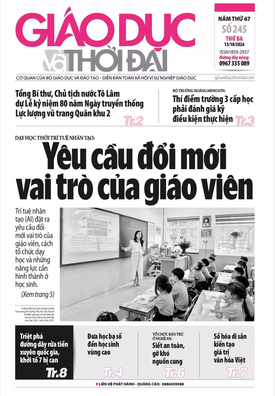 Tin tức báo in 13/10: Yêu cầu đổi mới vai trò của giáo viên