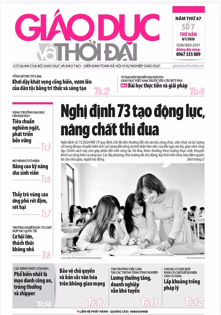 Tin tức báo in 8/1: Nghị định 73 tạo động lực, nâng chất thi đua