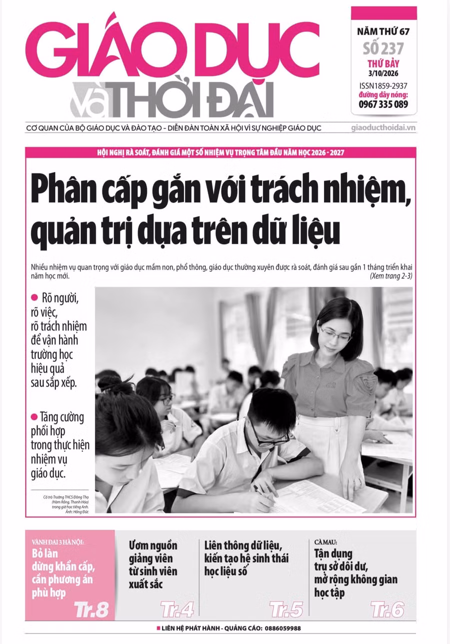 Tin tức báo in 3/10: Phân cấp gắn với trách nhiệm, quản trị dựa trên dữ liệu