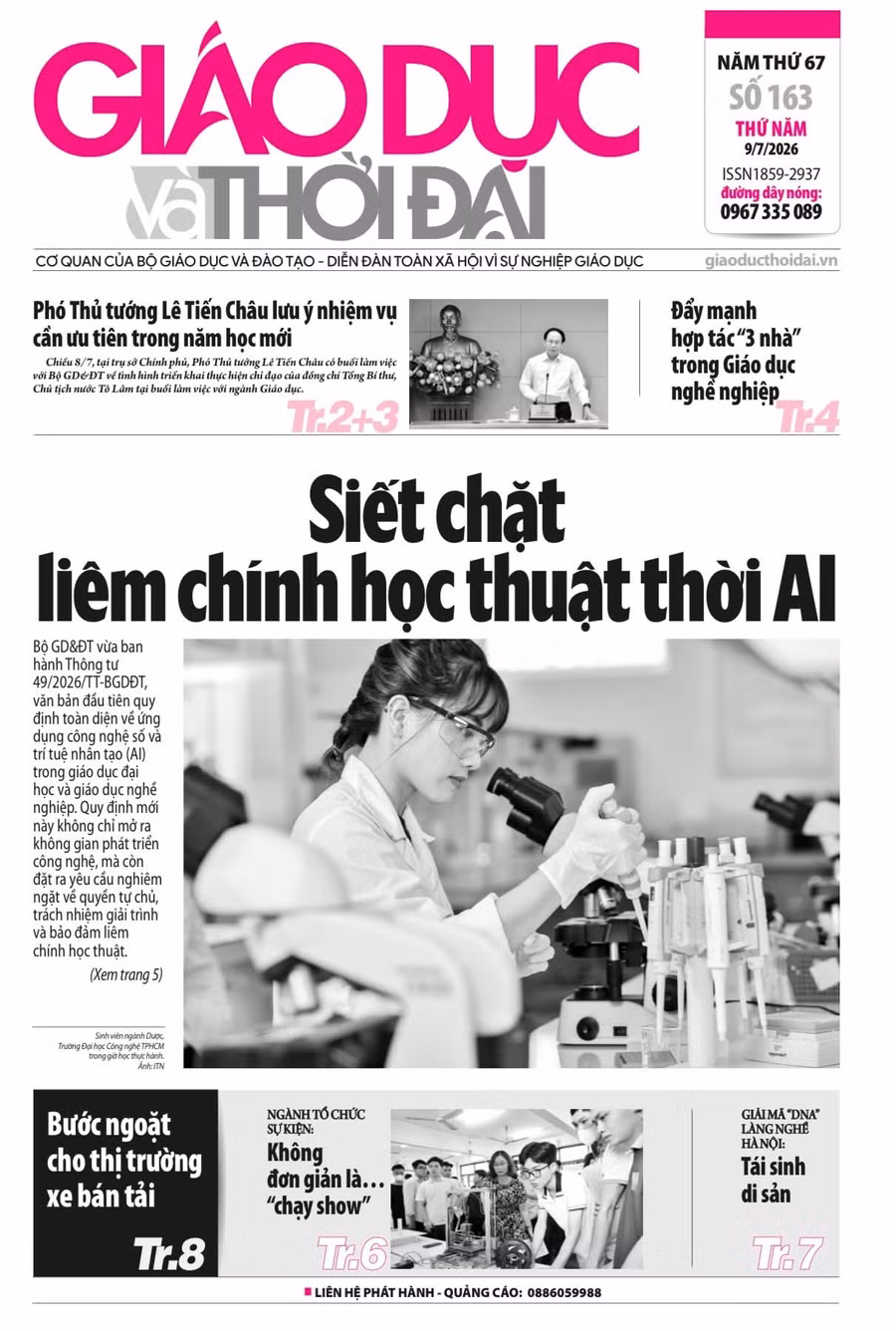 Tin tức báo in 9/7: Siết chặt liêm chính học thuật thời AI