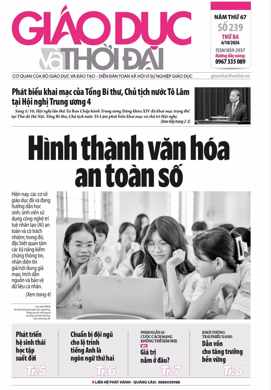 Tin tức báo in 6/10: Hình thành văn hóa an toàn số
