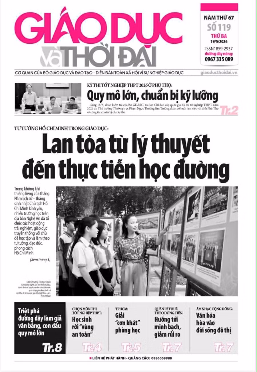 Tin tức báo in 19/5: Lan tỏa từ lý thuyết đến thực tiễn học đường