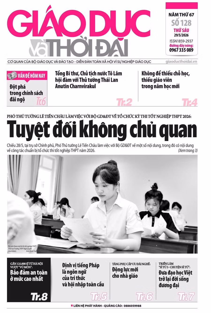 Tin tức báo in 29/5: Không để thiếu chỗ học, thiếu giáo viên trong năm học mới