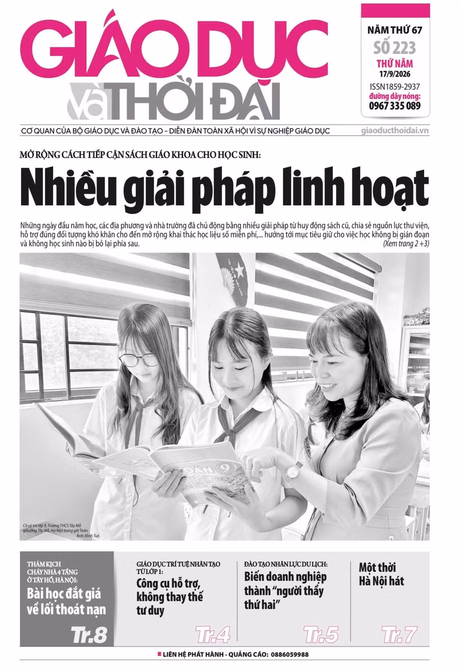Tin tức báo in 17/9: Nhiều giải pháp linh hoạt trong tiếp cận sách giáo khoa