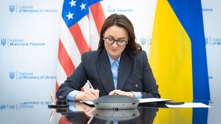 Bà Yulia Sviridenko, phó Thủ tướng thứ nhất và Bộ trưởng Kinh tế Ukraine.