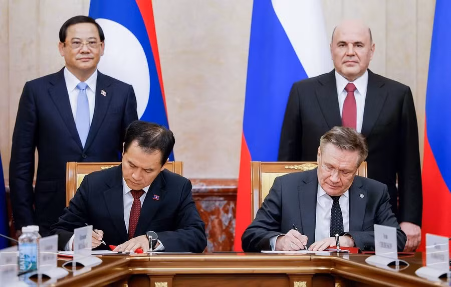 Nga-Lào ký kết thỏa thuận hợp tác trong lĩnh vực năng lượng hạt nhân, ngày 15/6/2026.
