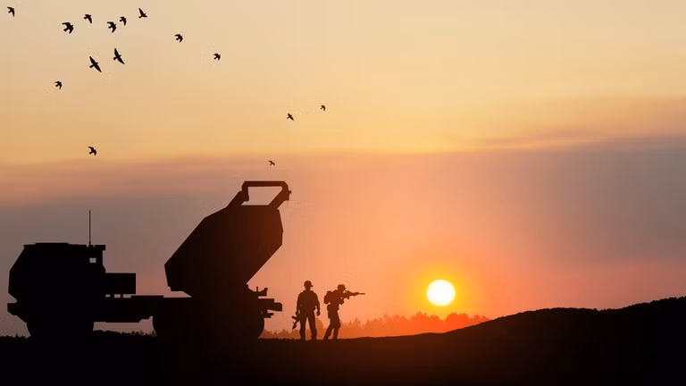 Hệ thống HIMARS của Mỹ ở Kuwait.