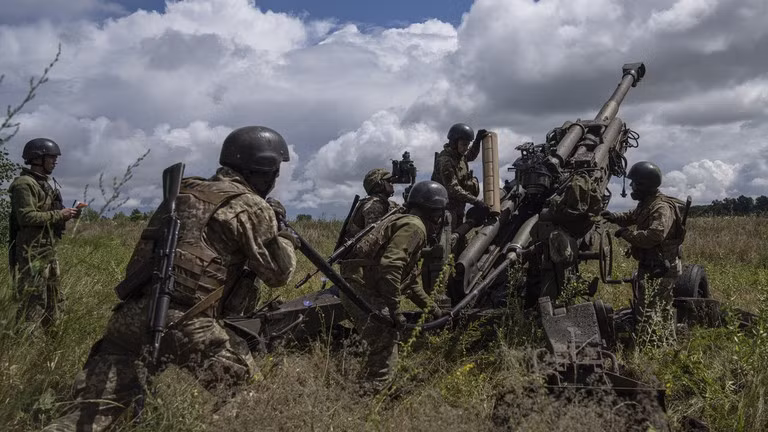 Binh sĩ quân đội Ukraine trên chiến trường.