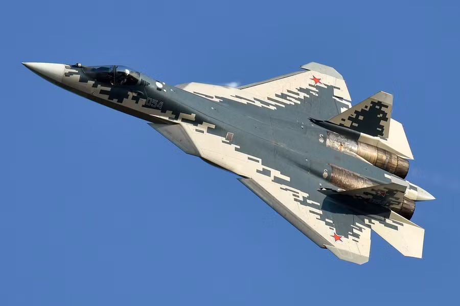 Máy bay chiến đấu tàng hình Su-57 của Nga.