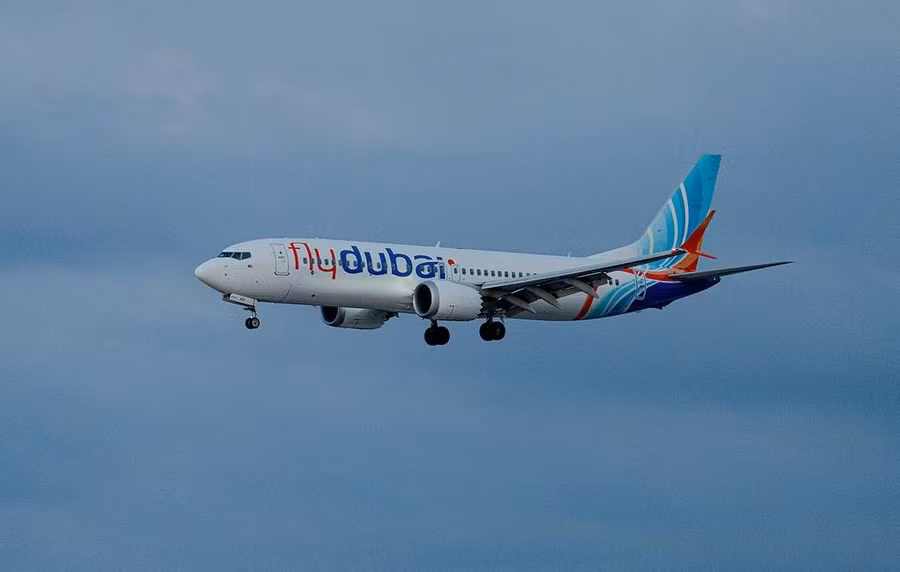 Máy bay của hãng hàng không Flydubai, có trụ sở chính tại Dubai, UAE.