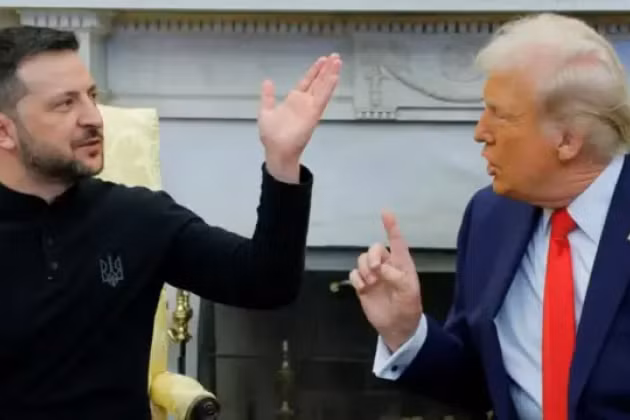Tổng thống Mỹ Donald Trump (phải) và Tổng thống Ukraine Vladimir Zelensky.
