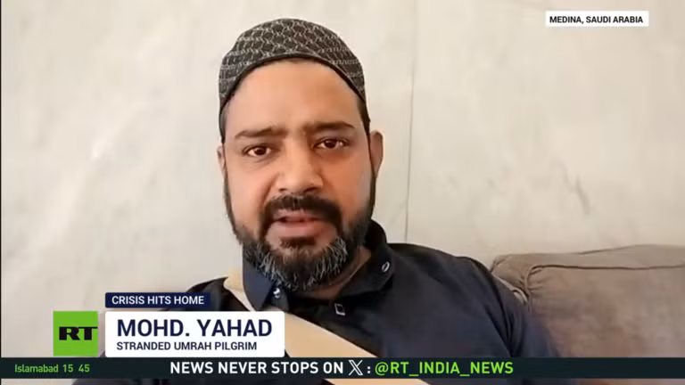 Anh Mohammed Yahad, một người hành hương Umrah, vẫn đang bị mắc kẹt ở Saudi Arabia, ngày 23/10/2026.